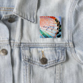 Geniet van Script Carnaval Ferris Wiel Foto Vet Vierkante Button 5,1 Cm (In situ)