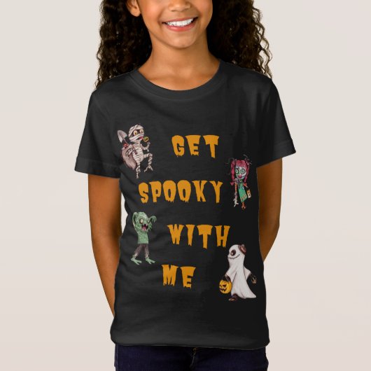 Geniet van spaak met me Halloween T-shirt (Voorkant)