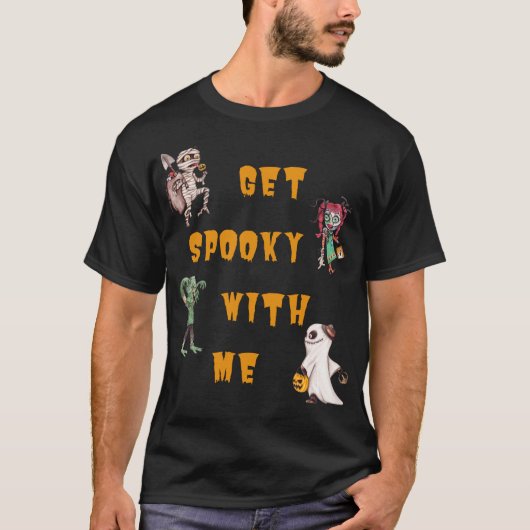 Geniet van spaak met me Halloween T-Shirt (Voorkant)