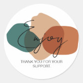 Geniet van Sticker voor bedrijfspakketten (Voorkant)