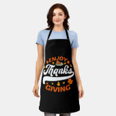 geniet van thanksgiving eten kalkoen dankbaar schort (Gedragen)
