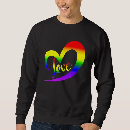 Geniet van trots met liefdeslobbt Pride Rainbow Ha Trui (Voorkant)