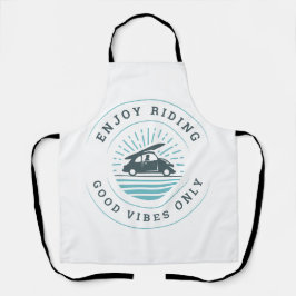Geniet van typografisch rijden schort