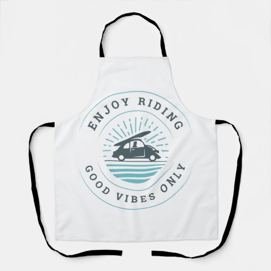 Geniet van typografisch rijden schort (Voorkant)