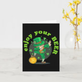 Geniet van uw bier St Patricks Day Funny Irish St Kaart (Gele Bloem)