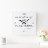 Geniet van uw dag Inspirerend Bericht Muur Klok (Huis)