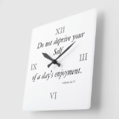 Geniet van uw dag Inspirerend Bericht Muur Klok (Hoek)