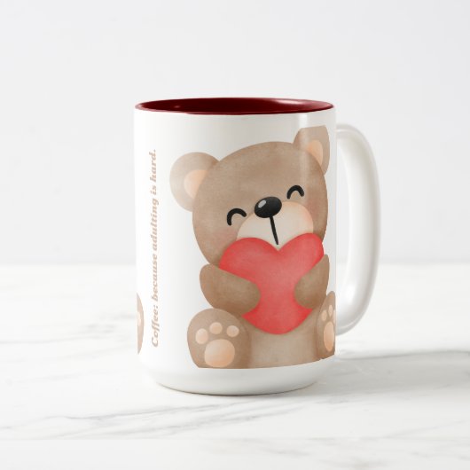 Geniet van uw drink met een aanraking: beer design tweekleurige koffiemok (Voorkant rechts)