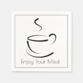 Geniet van uw eenvoudige minimalistische gemiddeld servet (Voorkant)