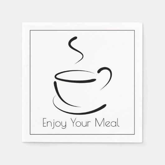 Geniet van uw eenvoudige minimalistische gemiddeld servet (Voorkant)