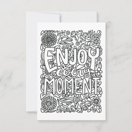 Geniet van uw eigen notitiekaart inkleuren (Voorkant)