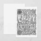 Geniet van uw eigen notitiekaart inkleuren (Voorkant / Achterkant)