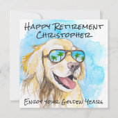 Geniet van uw gouden jaren Leuke grap Gelukkig pen Feestdagenkaart (Voorkant)