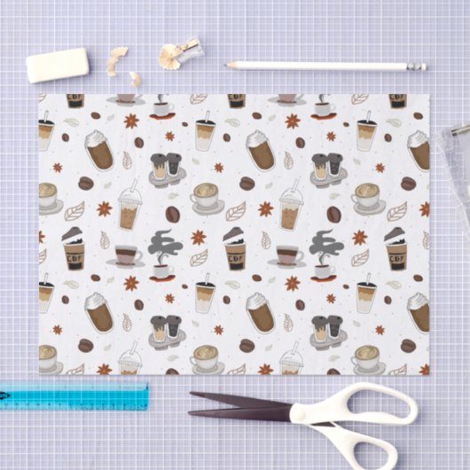 Geniet van uw koffiebedrijf tissuepapier (Craft)