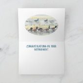 Geniet van uw pensioen Happy Birding Goose Kaart (Binnen)