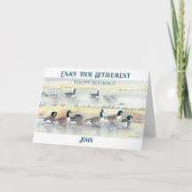 Geniet van uw pensioen Happy Birding Goose Kaart
