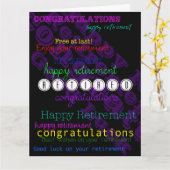 Geniet van uw Pensioen Herhalende wensen XL kaart (Gele Bloem)