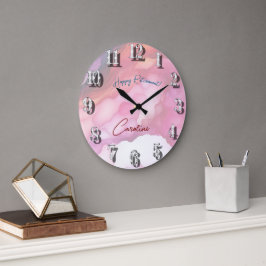 Geniet van uw pensioen pastelvloeistof kleuren grote klok