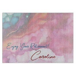 Geniet van uw pensioen pastelvloeistof kleuren snijplank