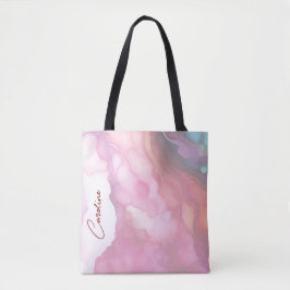 Geniet van uw pensioen pastelvloeistof kleuren tote bag