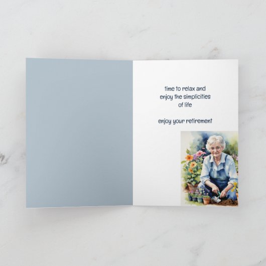 Geniet van uw pensioen tuinieren tuinen kaart (Binnen)