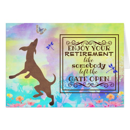 Geniet van uw Premier Dansende Dog-Waterverf (Voorkant Horizontaal)