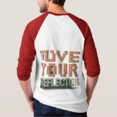 Geniet van uw reflectie Mannen Basic 3/4 Sleeve Ra T-shirt (Achterkant)