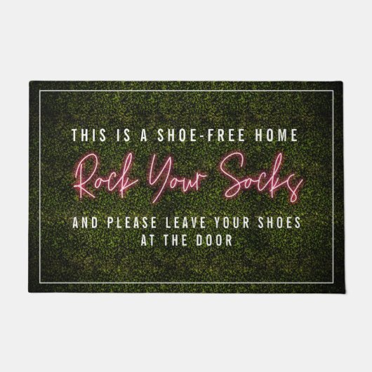 Geniet van uw Socks Neon geïnspireerd Deurmat (Voorkant)