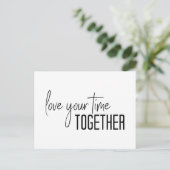 Geniet van uw tijd samen Inspirerend prijsopgave Briefkaart (Staand voorkant)