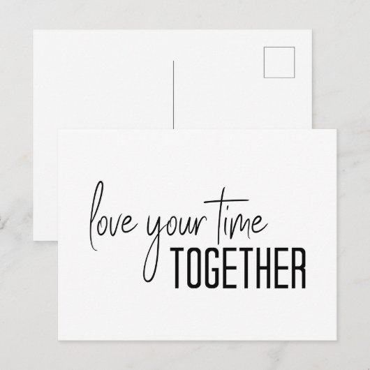 Geniet van uw tijd samen Inspirerend prijsopgave Briefkaart (Voorkant / Achterkant)