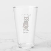 Geniet van uw vakantie ondeugende wasbeer glas (Achterkant)