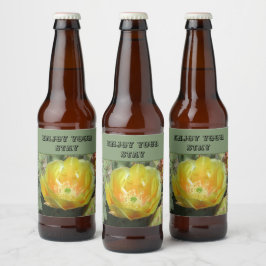Geniet van uw verblijf Cactus Flower Southwest Hom Bier Etiket