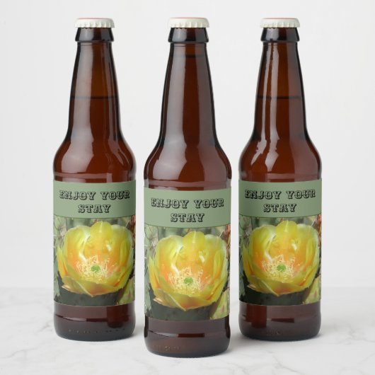 Geniet van uw verblijf Cactus Flower Southwest Hom Bier Etiket (Flessen)