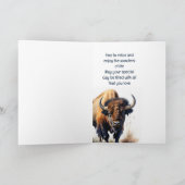Geniet van uw verjaardag bizon buffel wild dier kaart (Binnen)