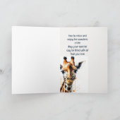 Geniet van uw verjaardag Giraffe wilde dier Kaart (Binnen)