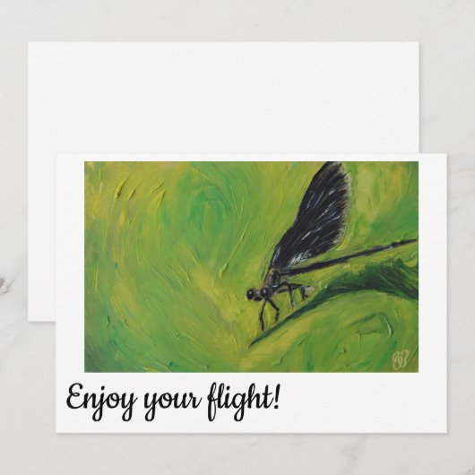 Geniet van uw vlucht, reiskaart - Breedgeoogte Dam (Voorkant / Achterkant)