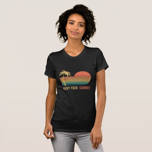 Geniet van uw zomer - Beach Vibes T-shirt (Voorkant volledig)