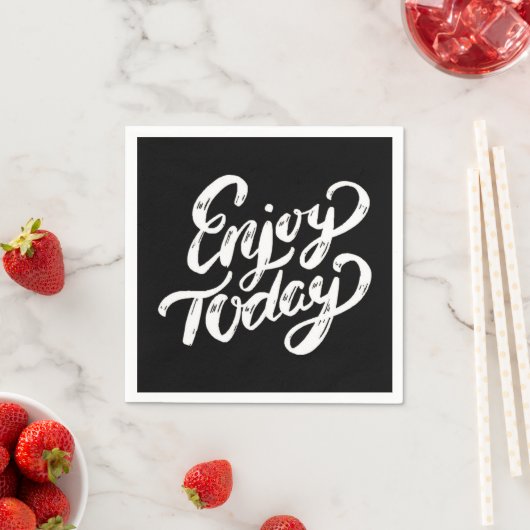 Geniet van vandaag - Geniet van elk moment - Genie Servet (Insitu)