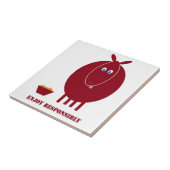 Geniet van verantwoord tegeltje (Zijkant)