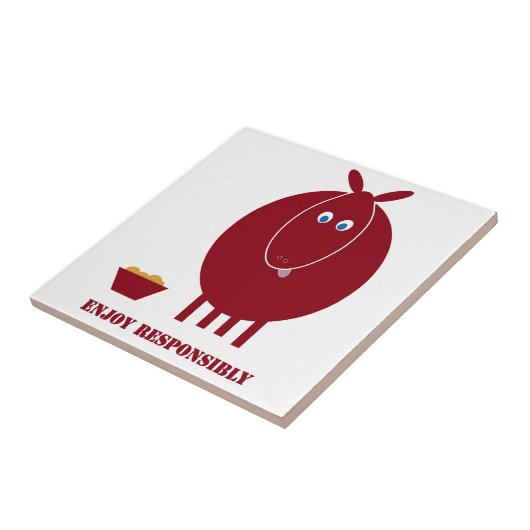 Geniet van verantwoord tegeltje (Zijkant)