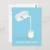 Geniet van  verse melk briefkaart (Voorkant / Achterkant)