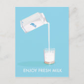 Geniet van  verse melk briefkaart (Voorkant)
