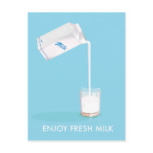 Geniet van verse melk Vintage reclame
