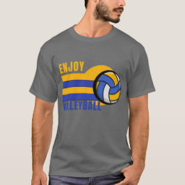 Geniet van Volleybal Design T-shirt