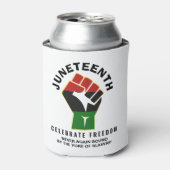 Geniet van vrijheid JUNETEENTH Blikjeskoeler (Blikje Voorkant)
