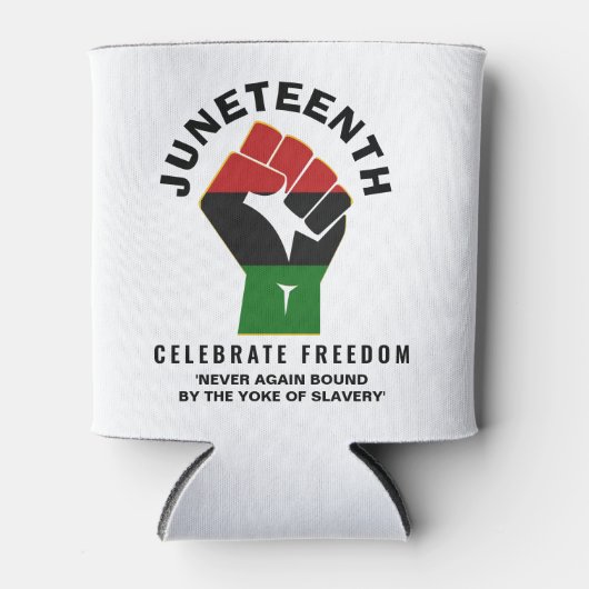 Geniet van vrijheid JUNETEENTH Blikjeskoeler (Voorkant)