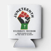 Geniet van vrijheid JUNETEENTH Blikjeskoeler (Achterkant)