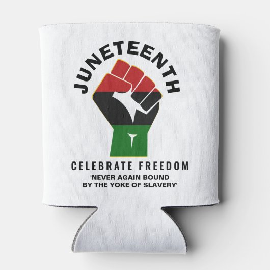 Geniet van vrijheid JUNETEENTH Blikjeskoeler (Achterkant)