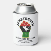 Geniet van vrijheid JUNETEENTH Blikjeskoeler (Blikje Achterkant)