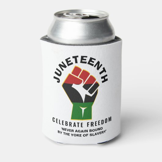 Geniet van vrijheid JUNETEENTH Blikjeskoeler (Blikje Achterkant)